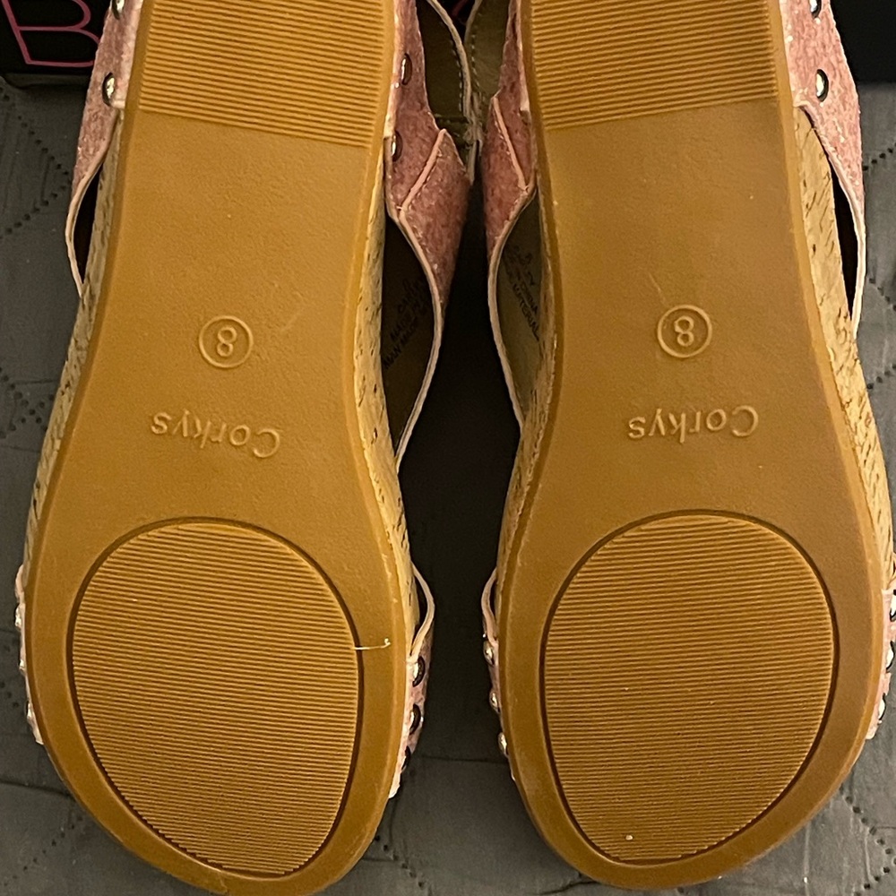 Corky’s Pink Glitter Carley Women's Shoes, Size 8 - Picture 4 of 4